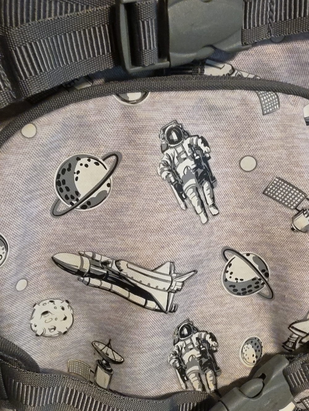 Space Print Backpack in Lavender And Gray - Picture 2 of 7